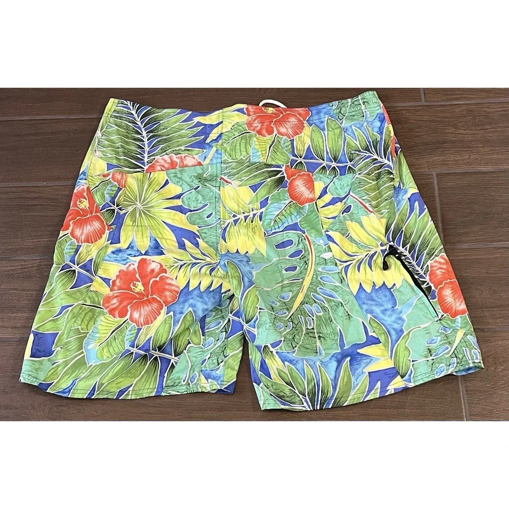 Ralph Lauren RLX Men's Swim Trunks sz 40 Colorful Tropical Floral Print Shorts